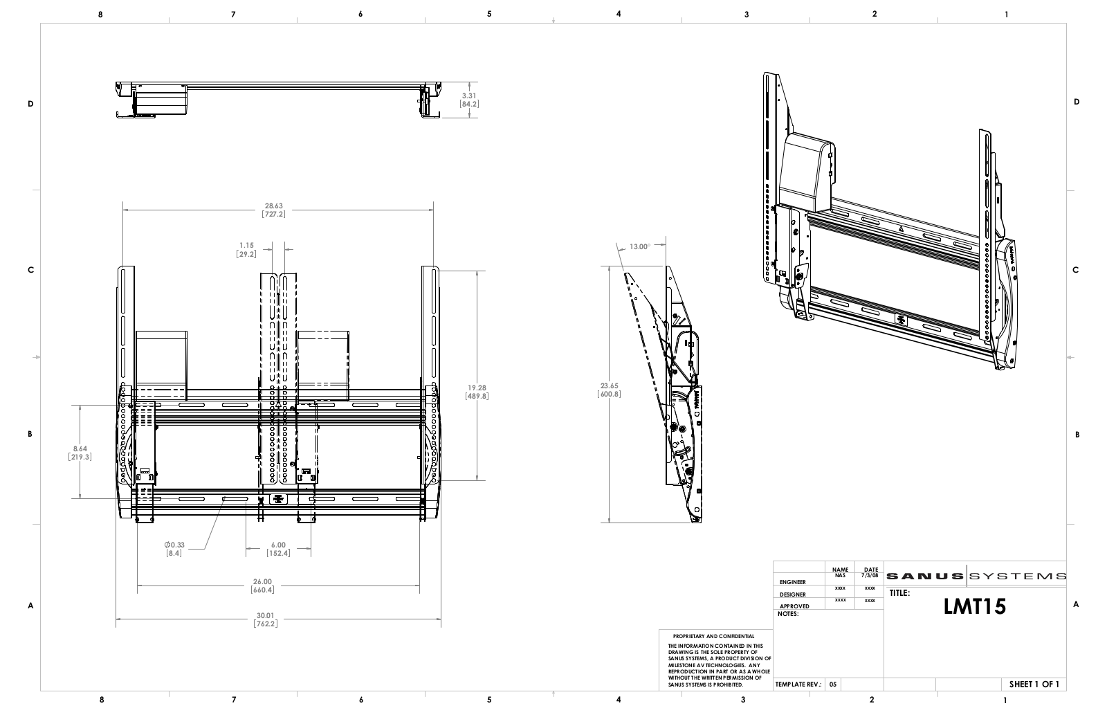 Sanus LMT15 User Manual