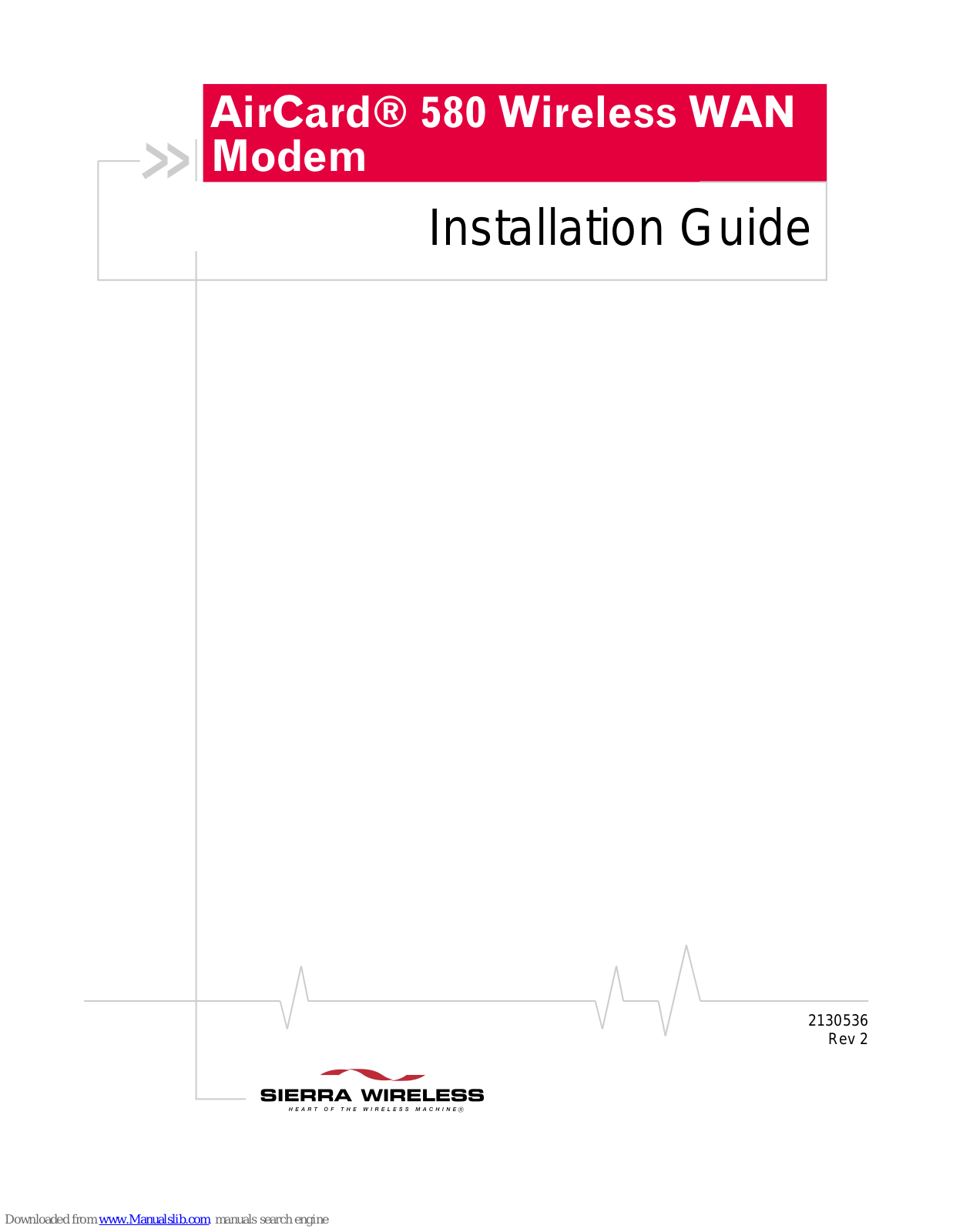 Sierra Wireless AirCard 580 WAN, AirCard 580 Install Manual