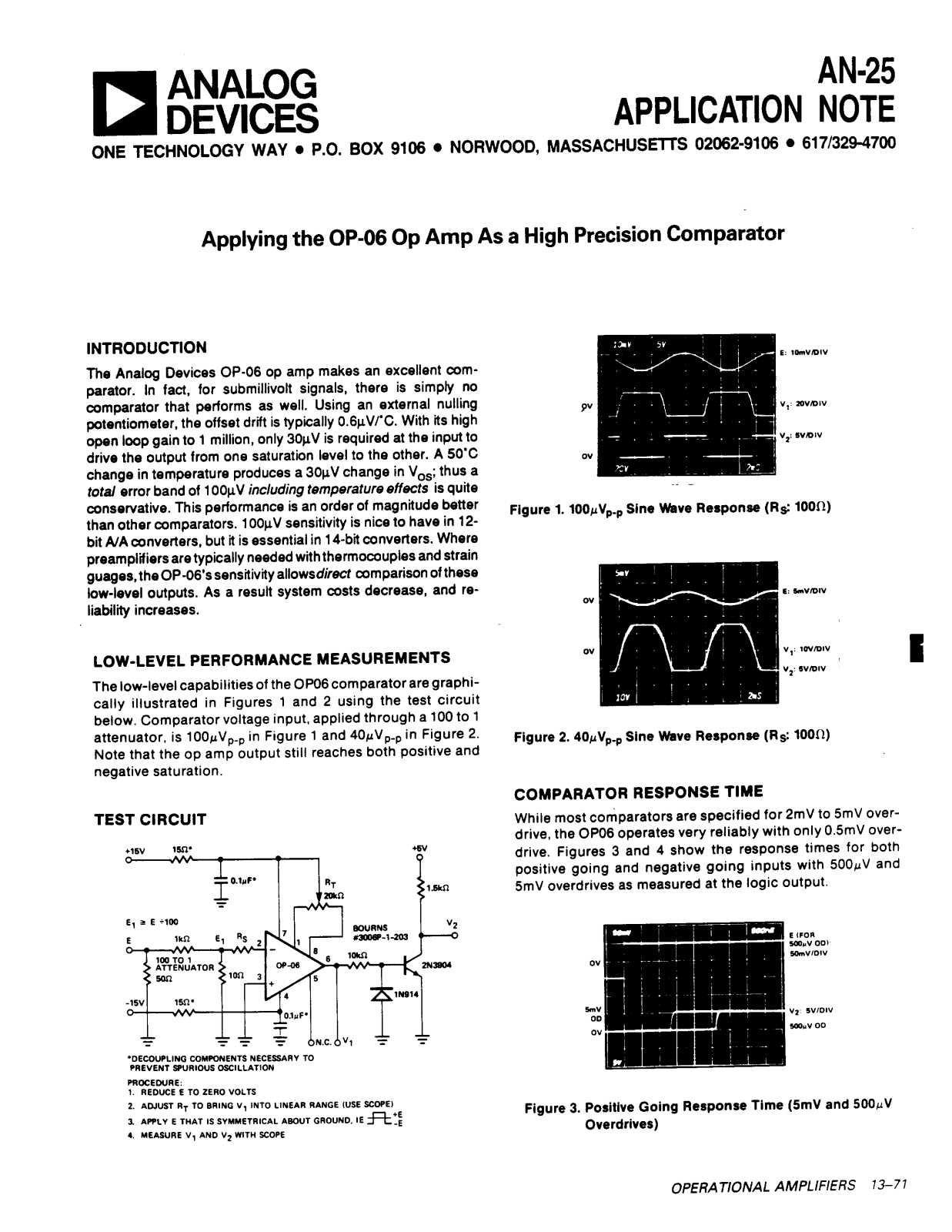 ANALOG DEVICES AN-25 Service Manual