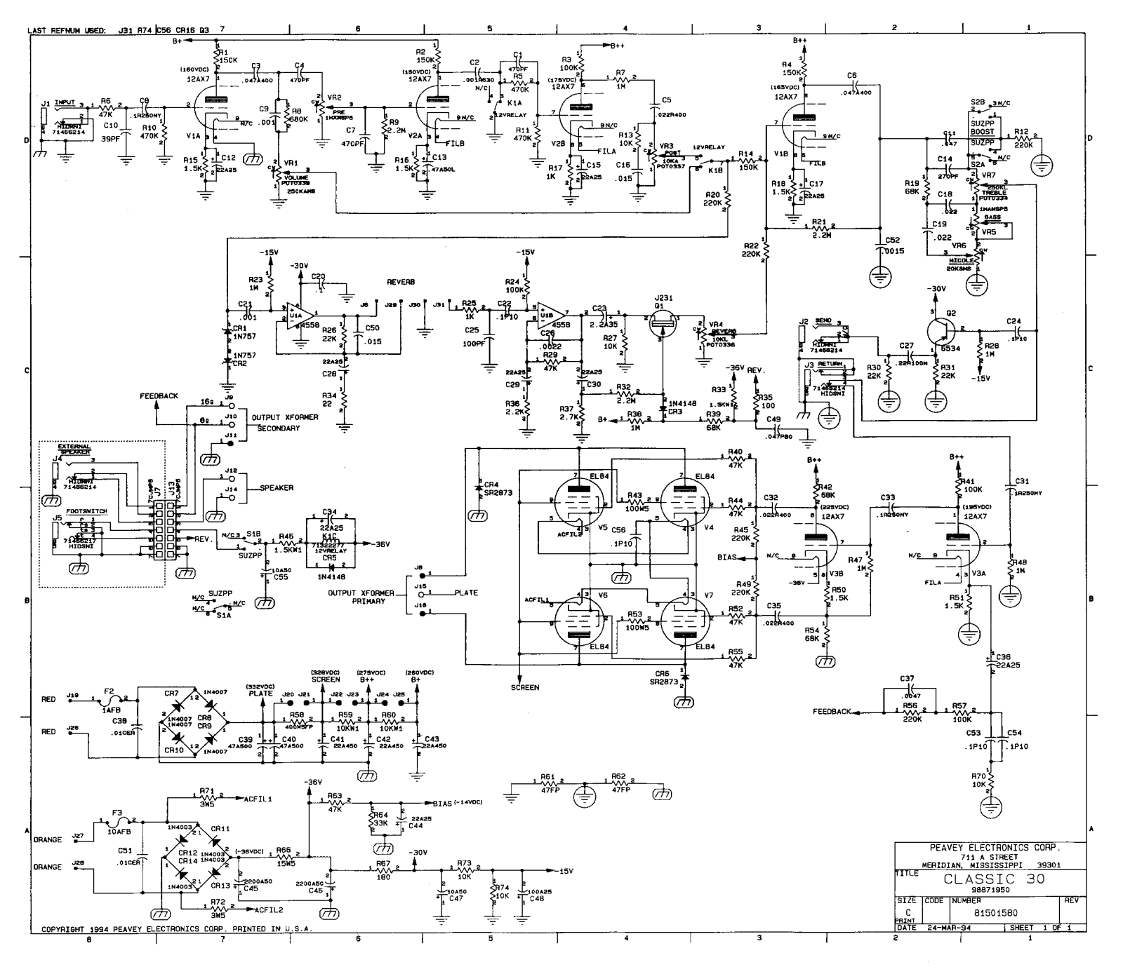 Peavey classic 30 schematic