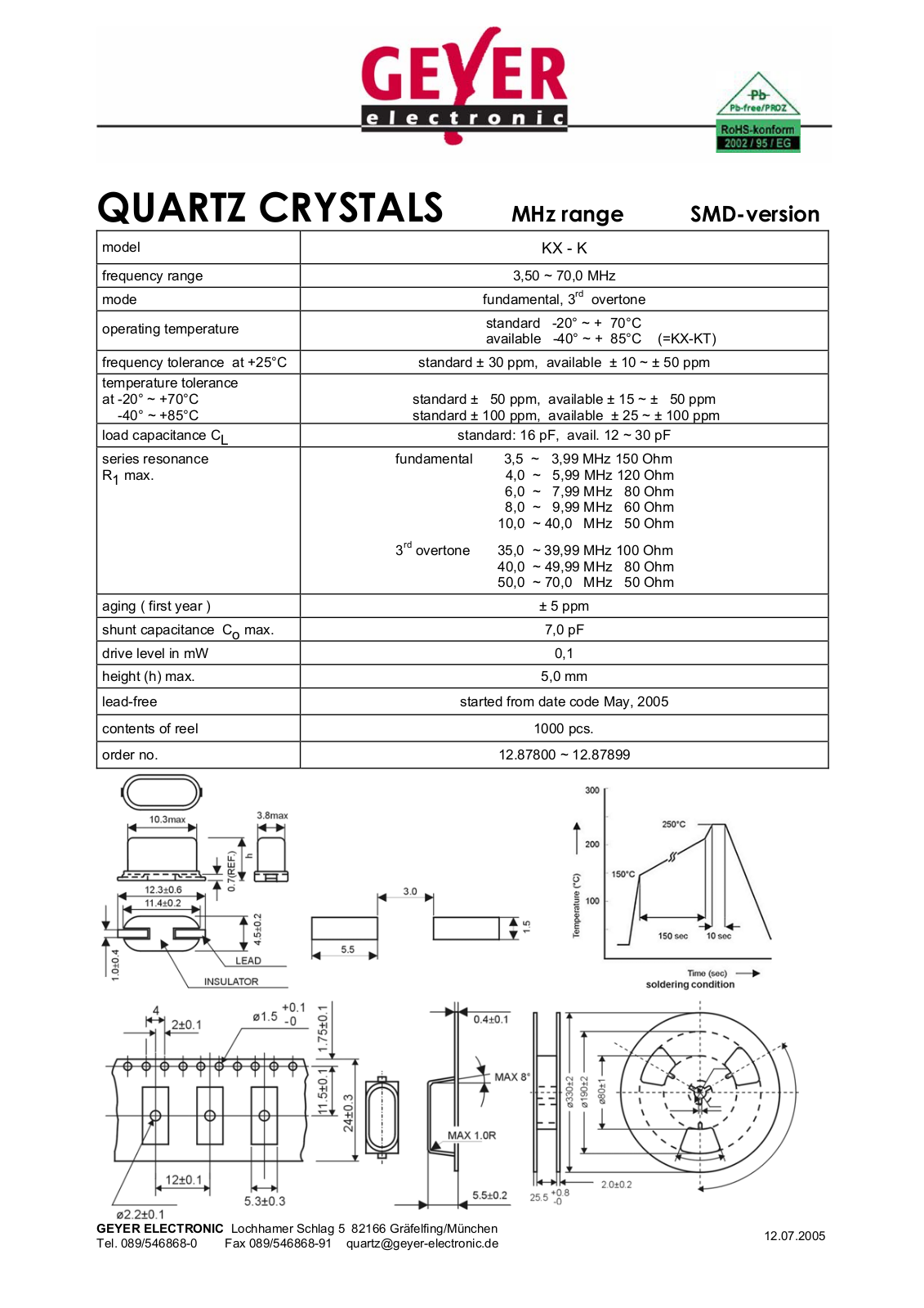 Datasheet KX-К Datasheet (Rainbow Electronics) - ManualMachine.com