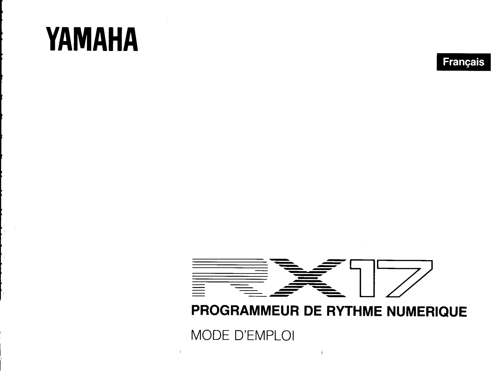 Yamaha RX-17 Owner's Manual