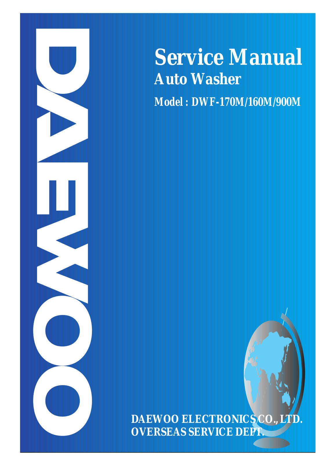 DAEWOO DWF-170M, DWF-160M, DWF-900M Service Manual