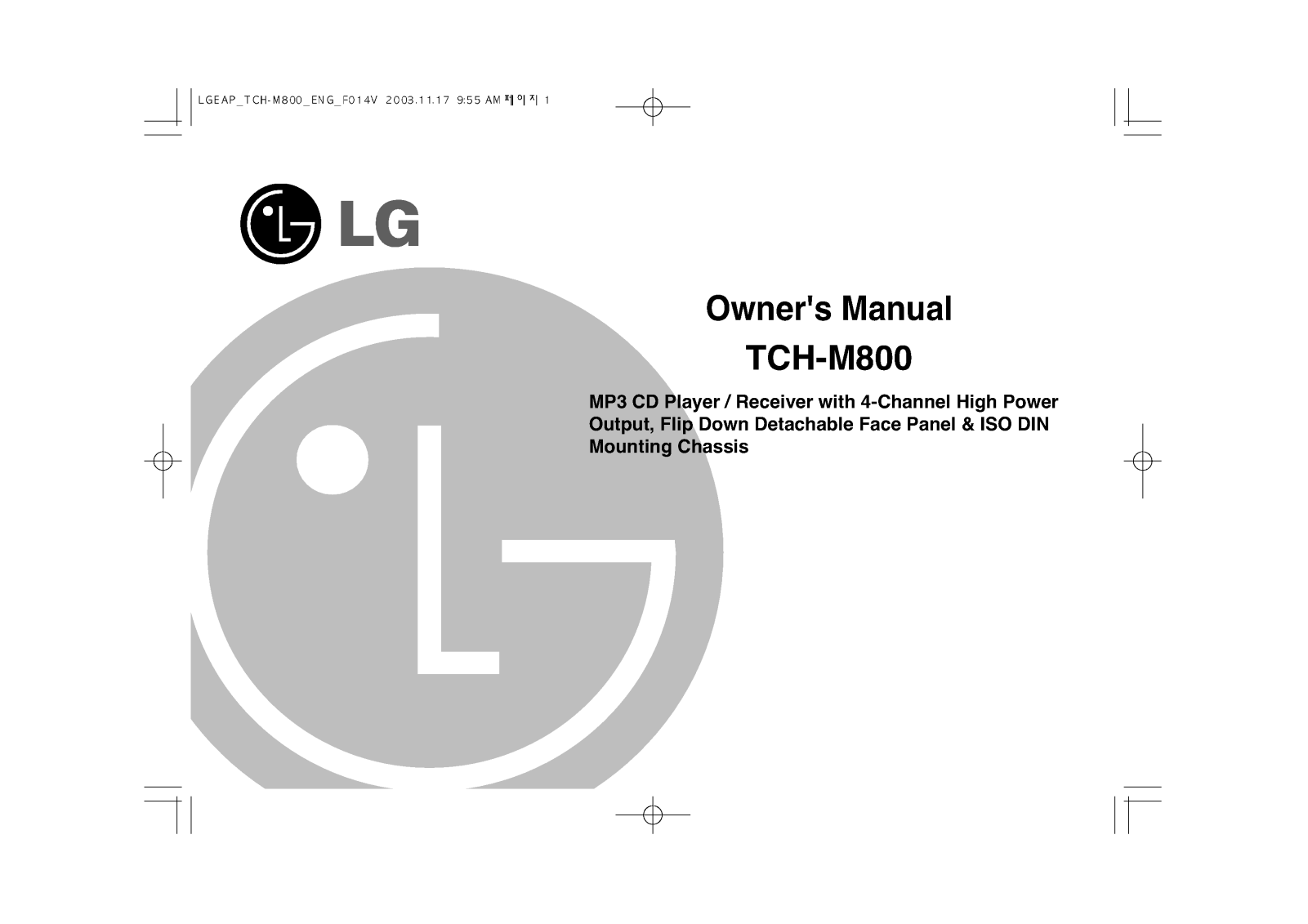 LG TCH-M800 User Manual