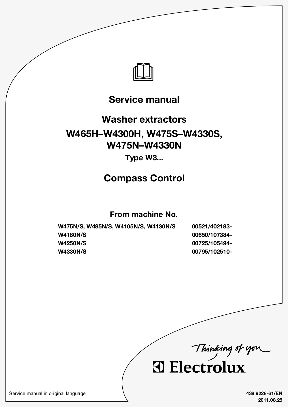 Electrolux W645H, W4180N-S, W4130N-S, W4250N-S, W4300H User Manual