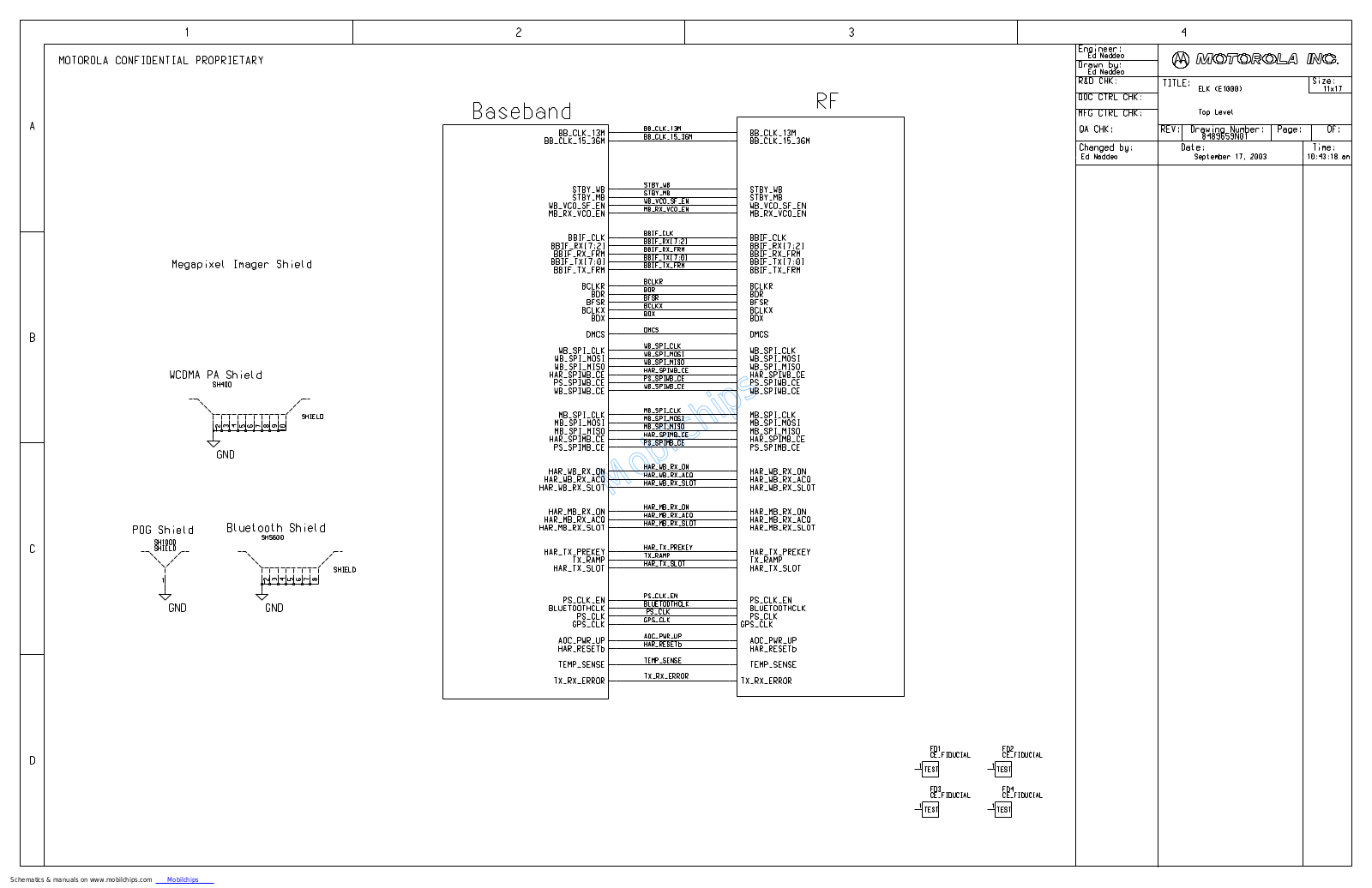 Motorola E1000 Schematic