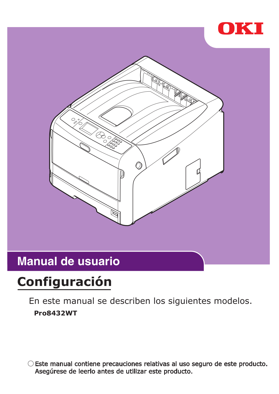 Oki Pro8432WT User manual Configuration