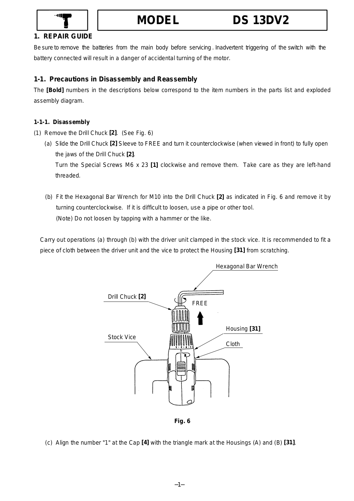 HITACHI DS 13DV2 User guide