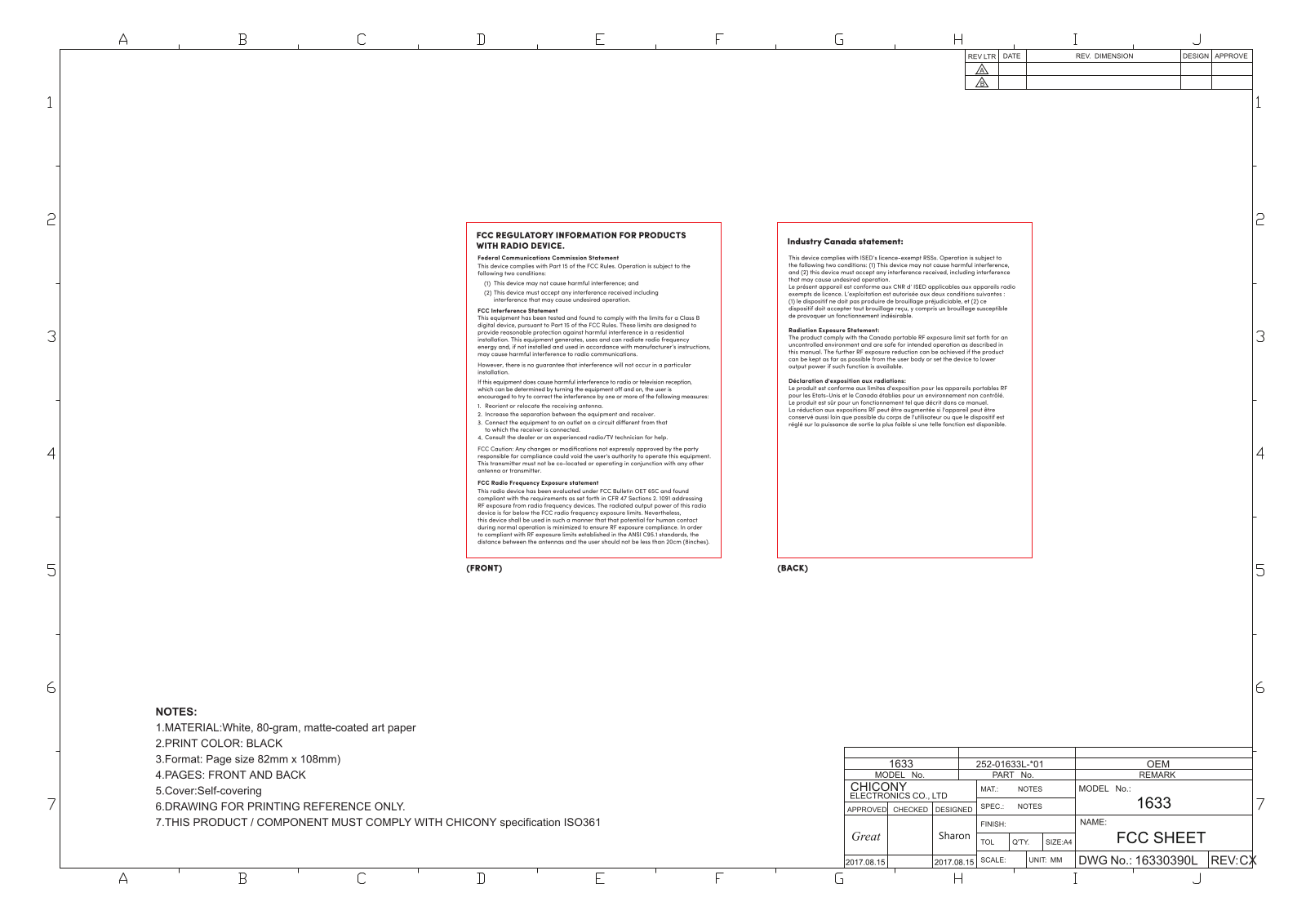 Chicony Electronics Co AT-1790 Users manual