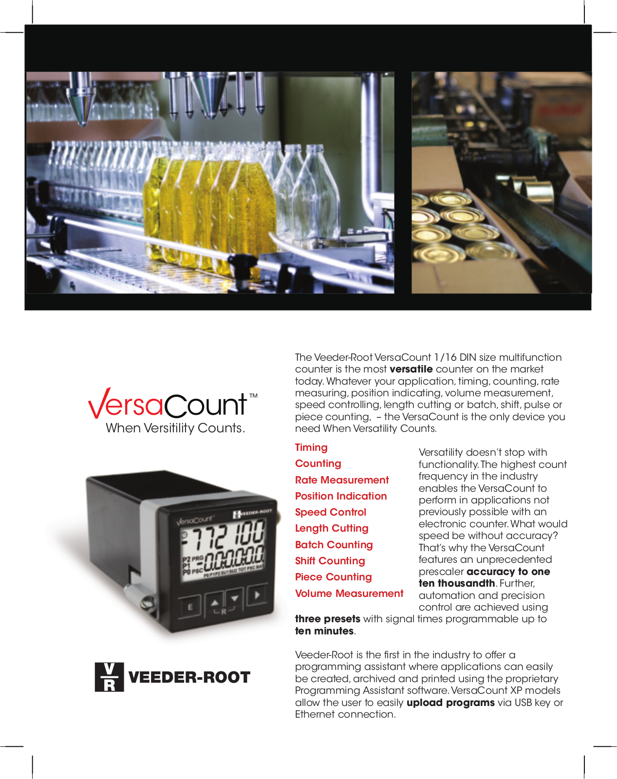 Veeder Root VERSACOUNT Catalog Page