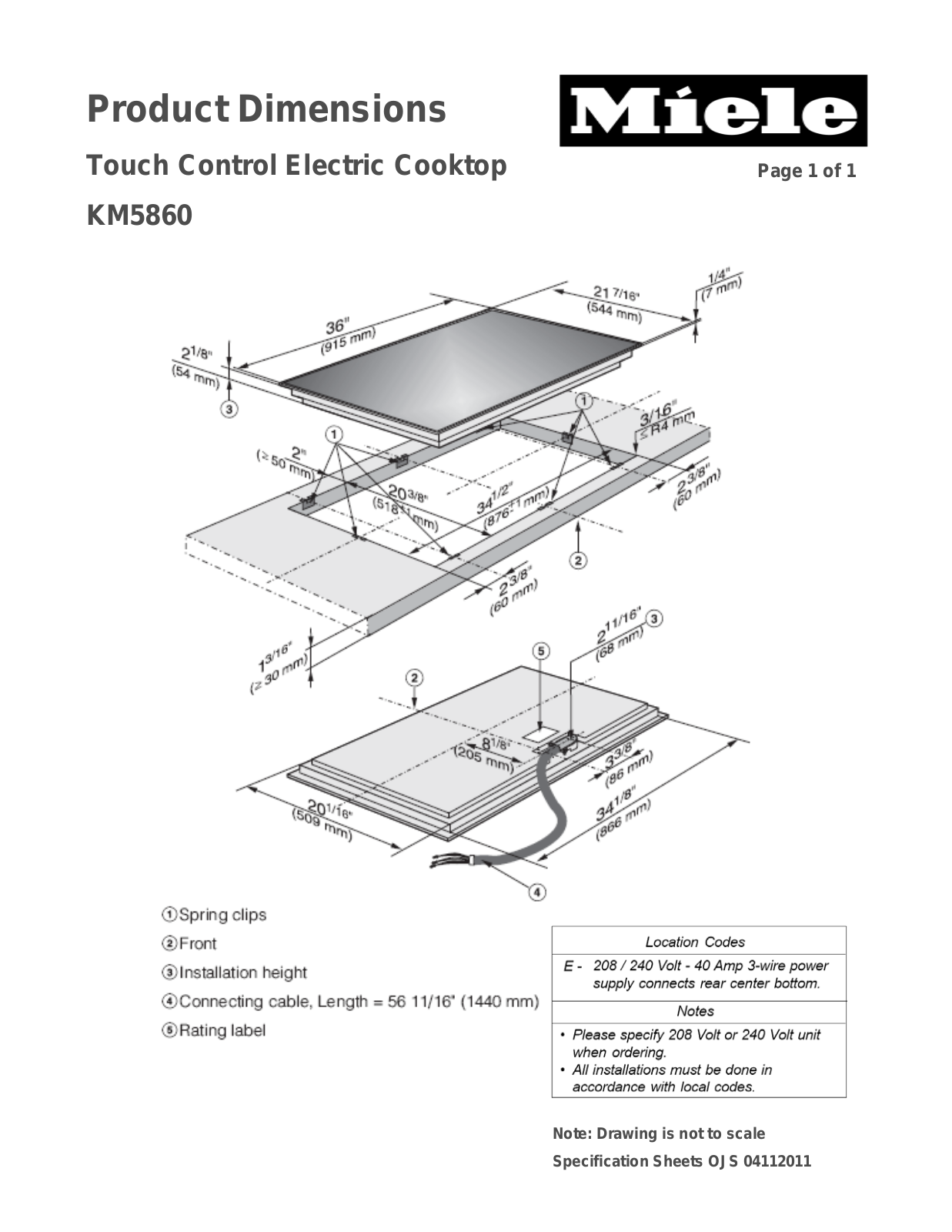 Miele KM5860240V User Manual