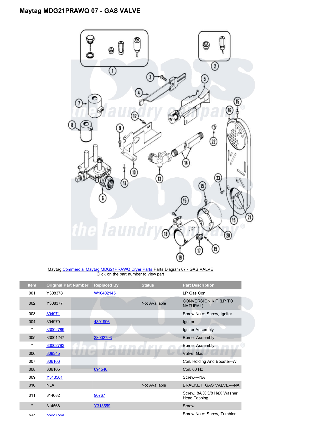 Maytag MDG21PRAWQ Parts Diagram