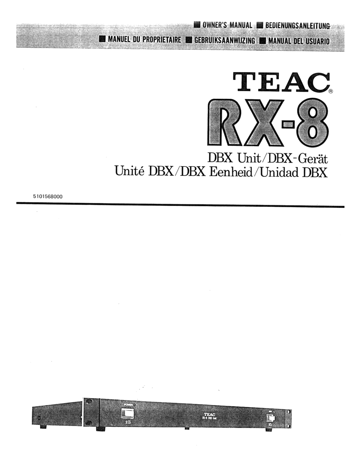 TEAC RX-80 Owners manual