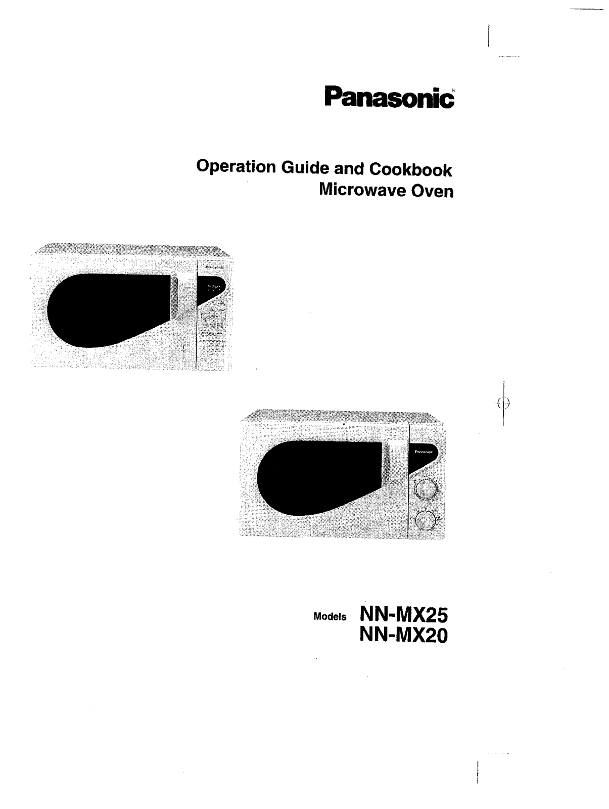 Panasonic NN-MX20, NN-MX25 User Manual