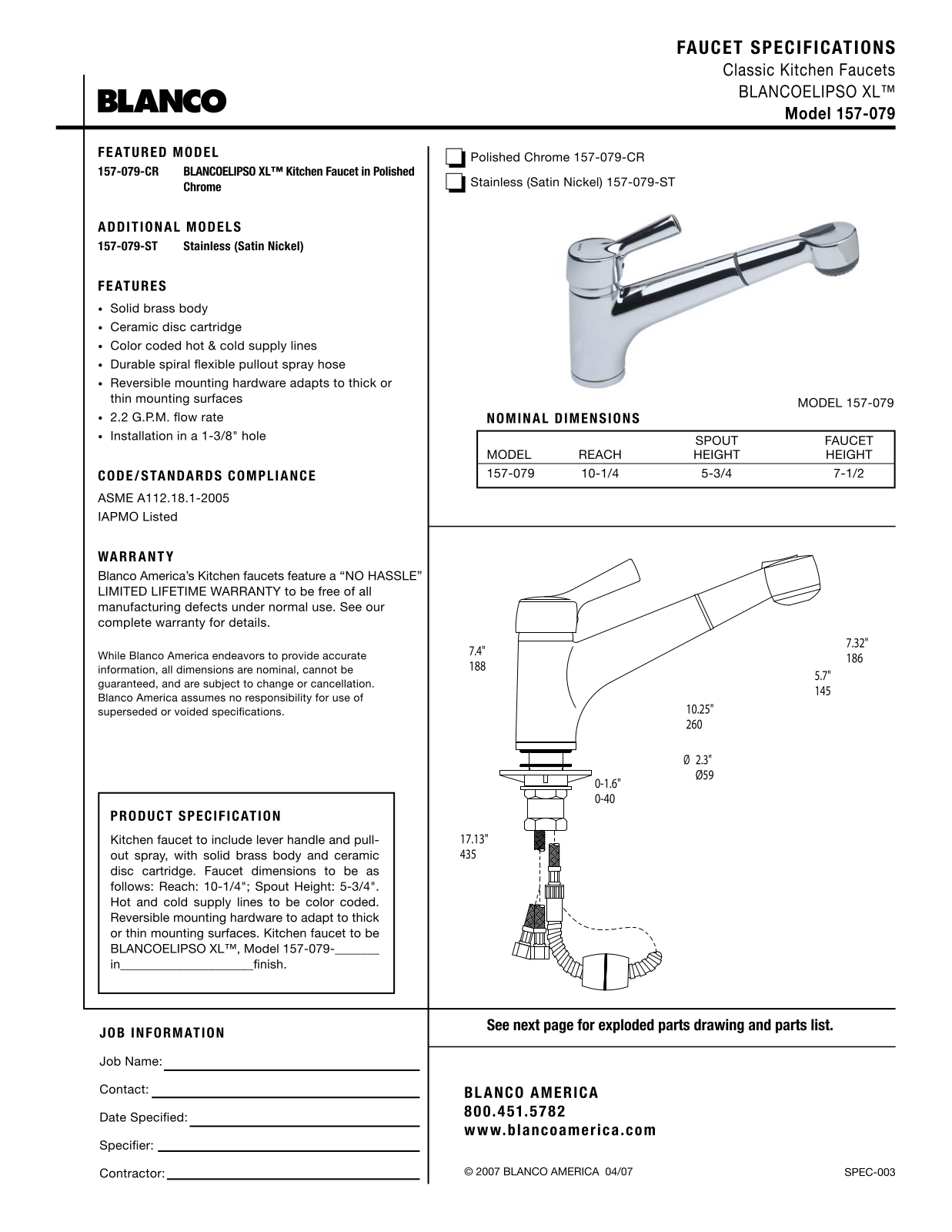 Blanco 157-079 User Manual - ManualMachine.com