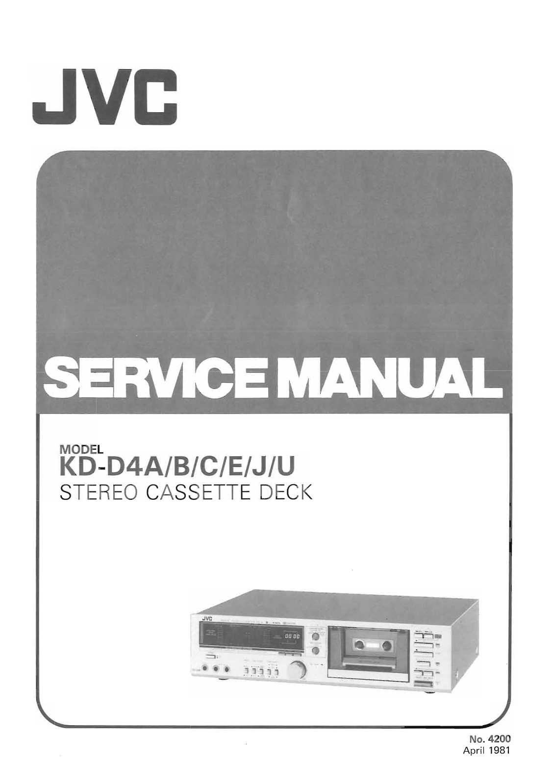 Jvc KD-D4 Service Manual