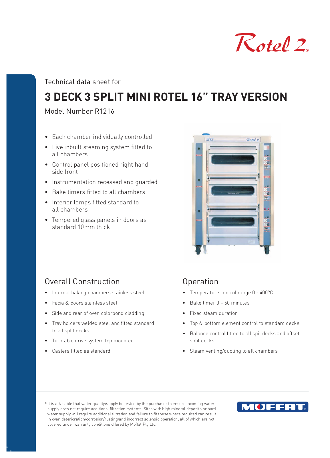 Moffat, Inc. R1216 General Manual