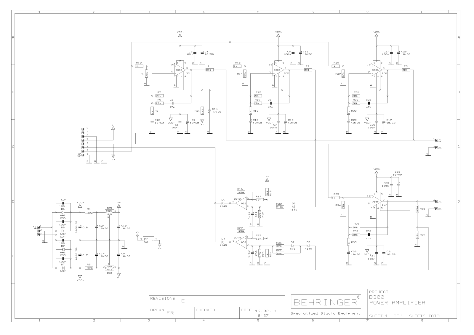 Behringer B-300 Schematic