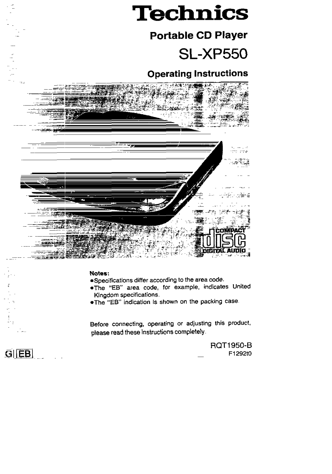 Panasonic SL-XP550 User Manual