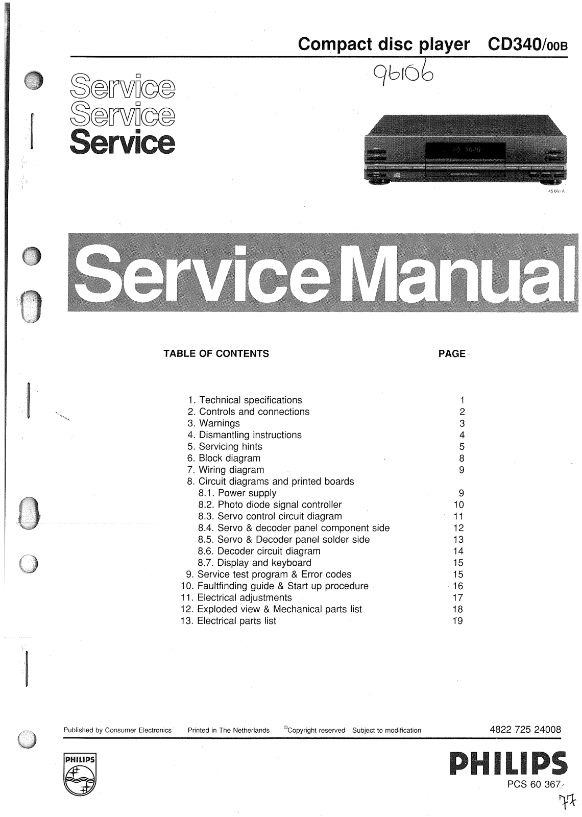 Philips CD340 SERVICE MANUAL - ManualMachine.com