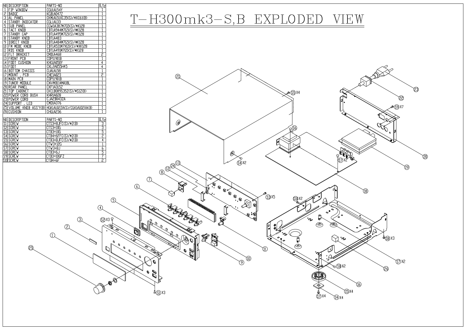 TEAC TH-300 Mk3 Service manual