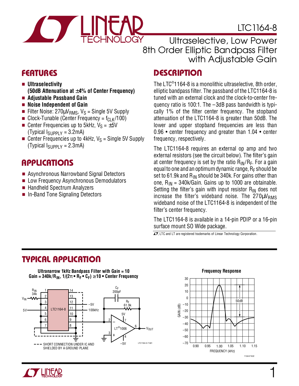 Linear Technology LTC1164-8 Datasheet