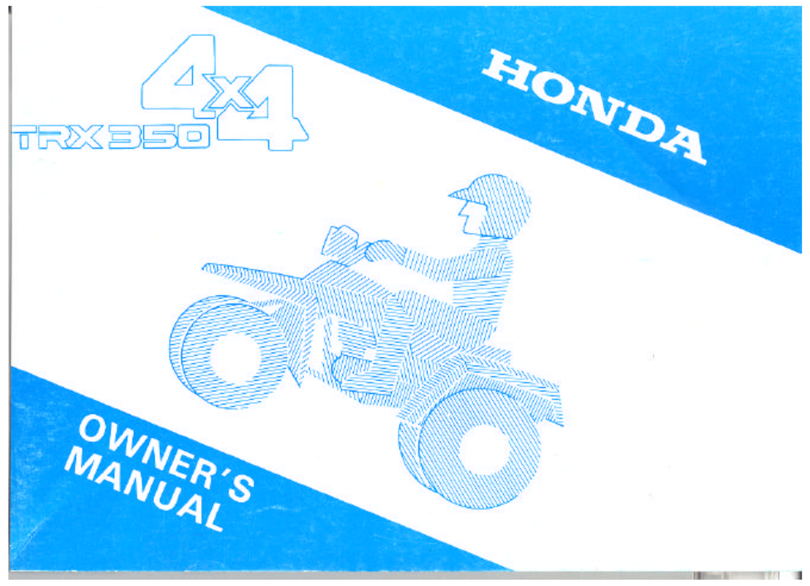 Honda TRX35001 1986 Owner's Manual