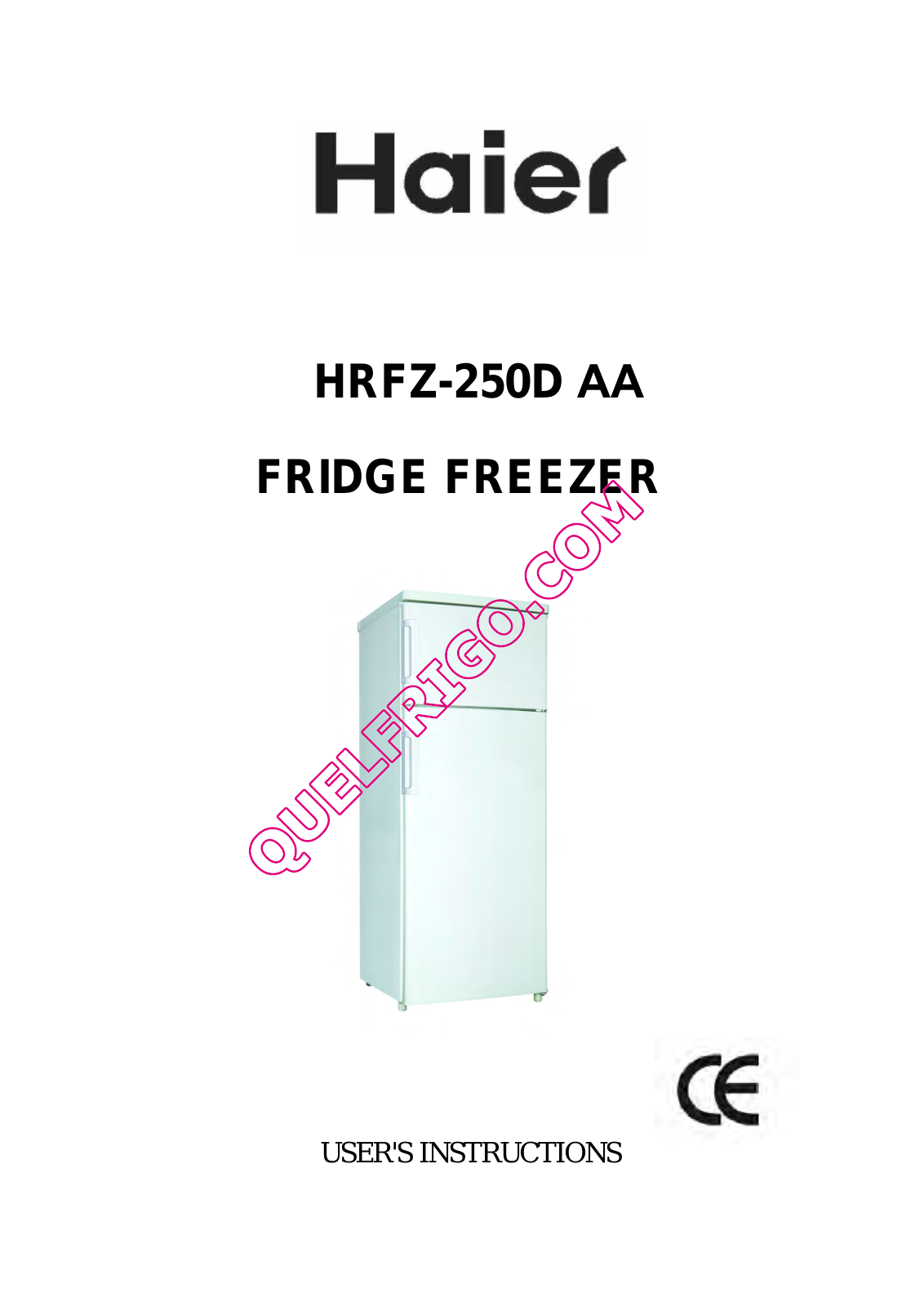 HAIER HRF250, HRF 250 IE User Manual