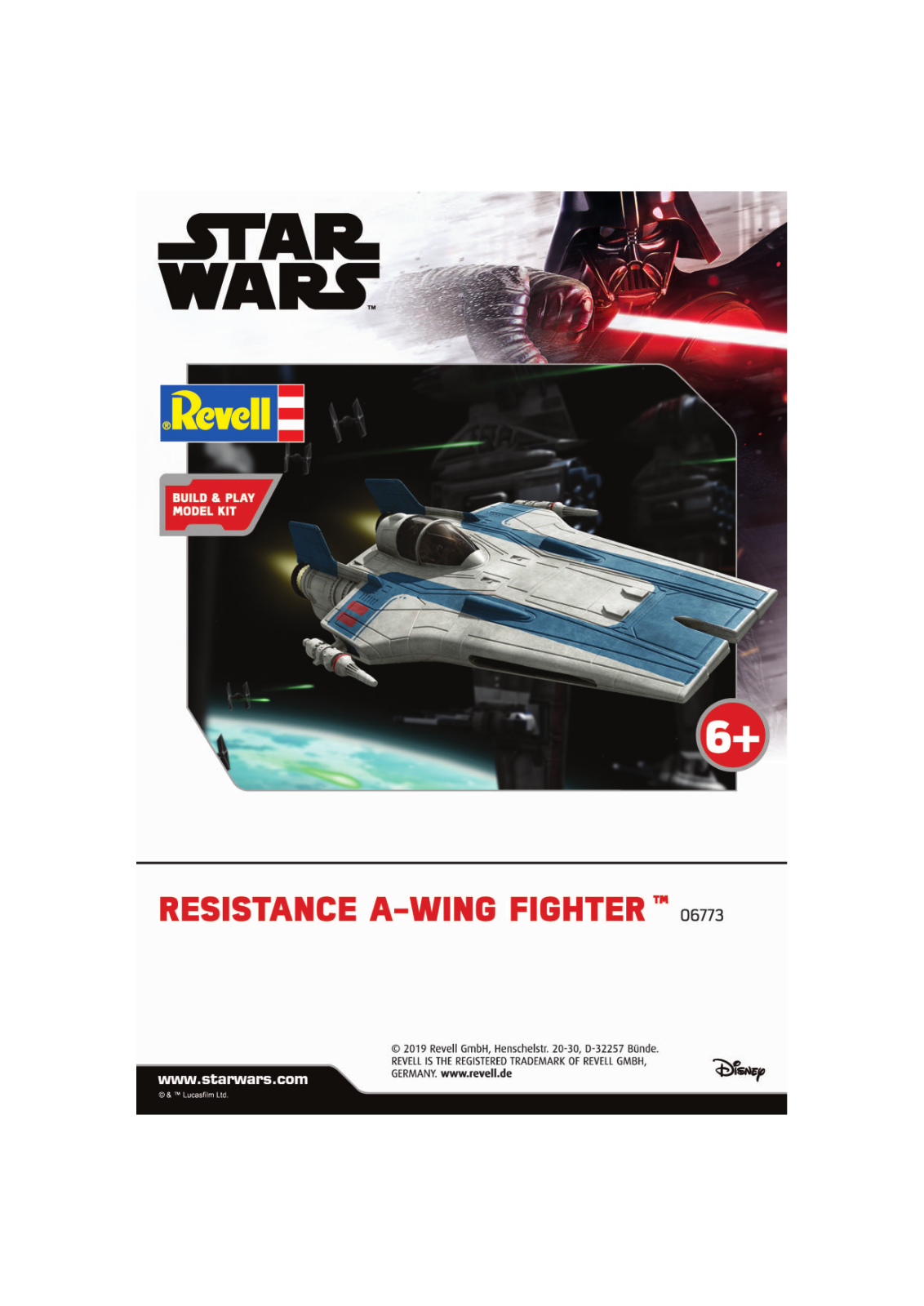 Revell Star Wars Resistance A-wing Fighter blue Service Manual