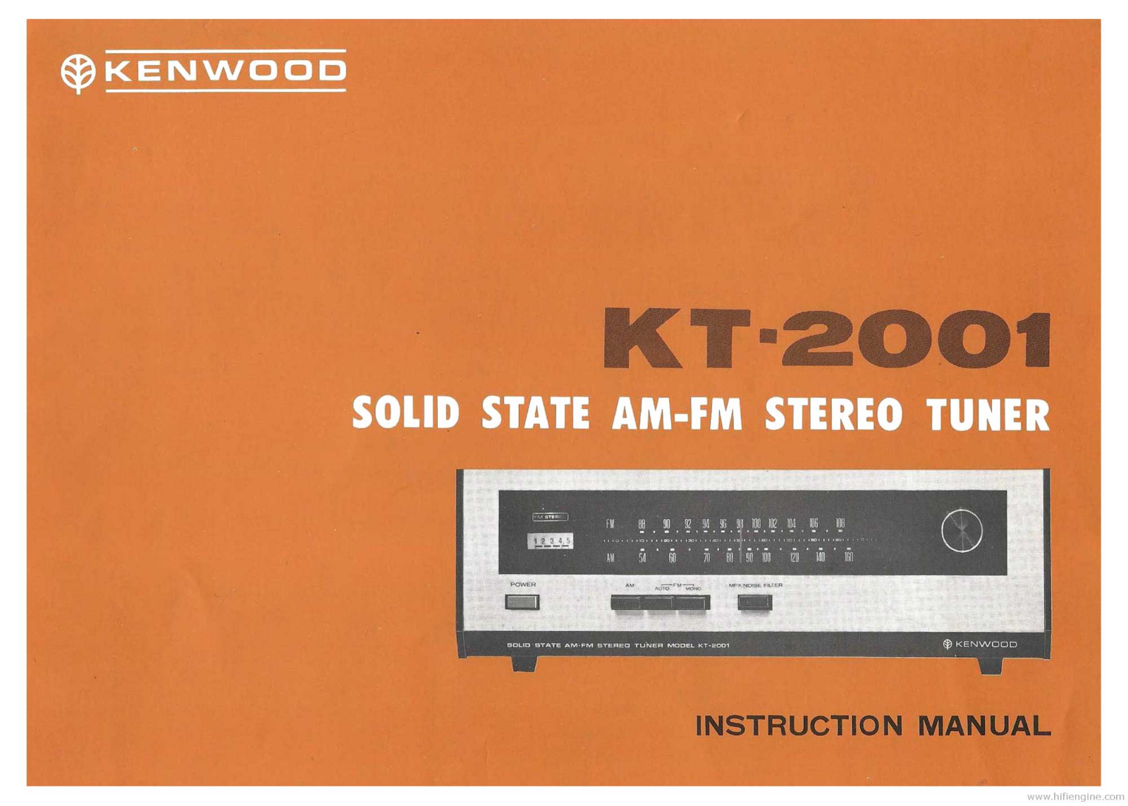 Kenwood KT-2001A Manual