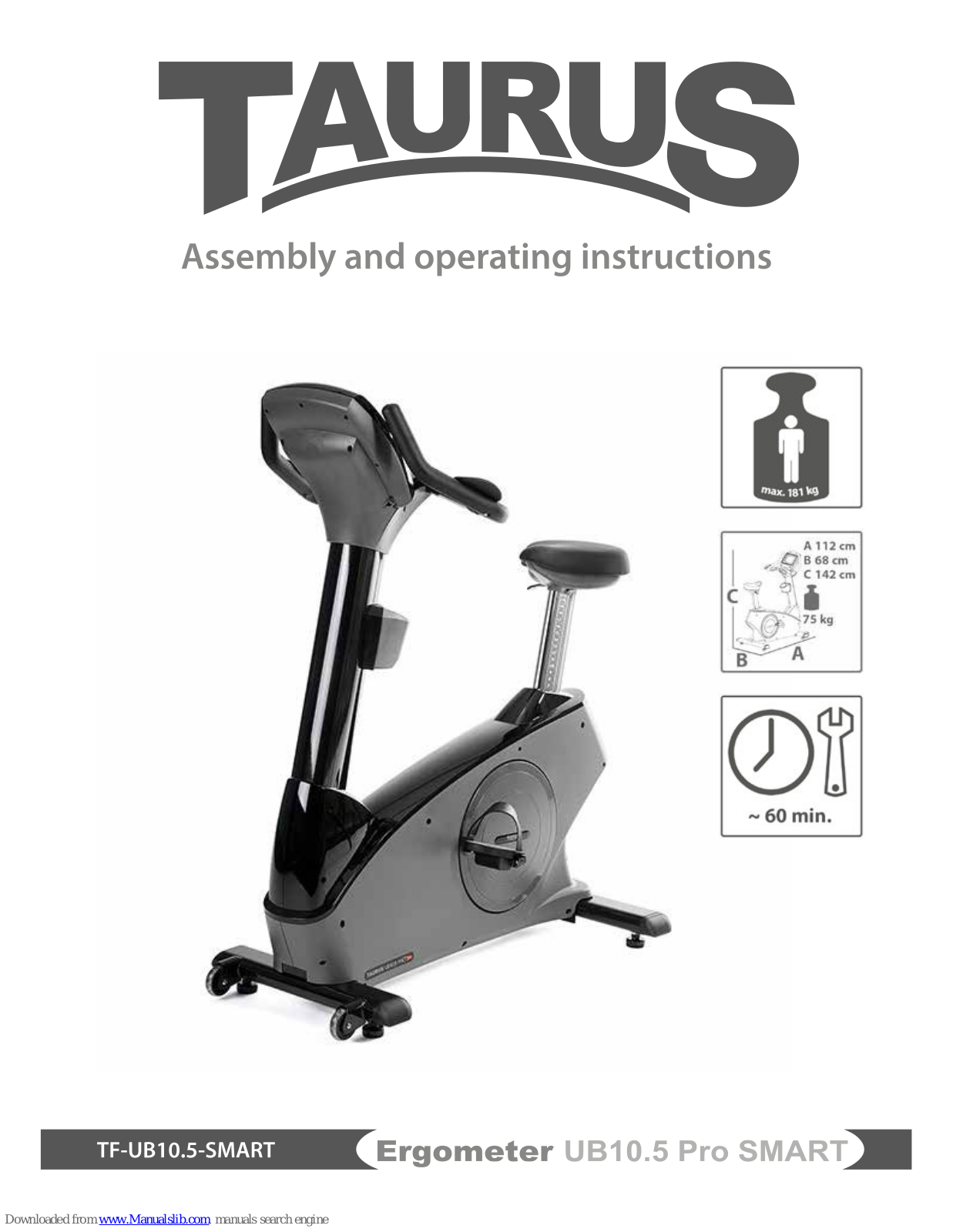 Taurus UB10.5 Pro SMART Assembly And Operating Instructions Manual