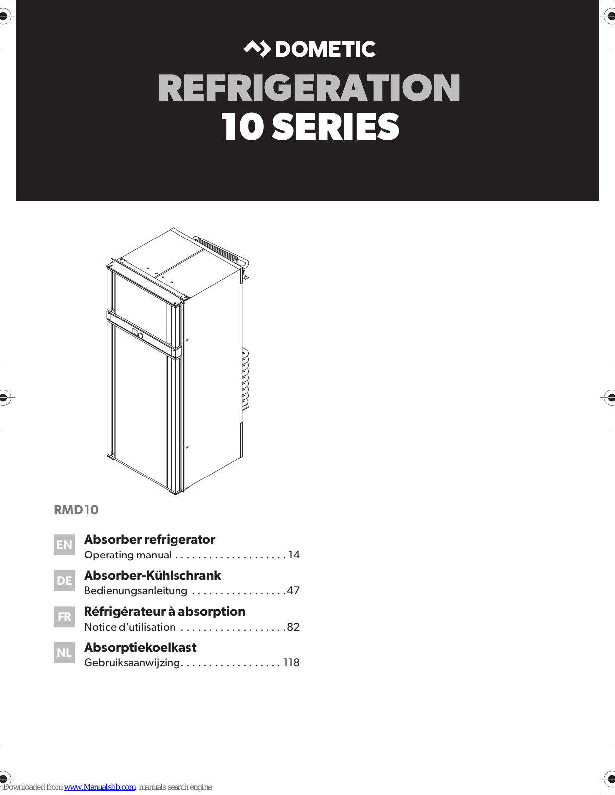 Dometic 10 Series, RMD10 Operating Manual