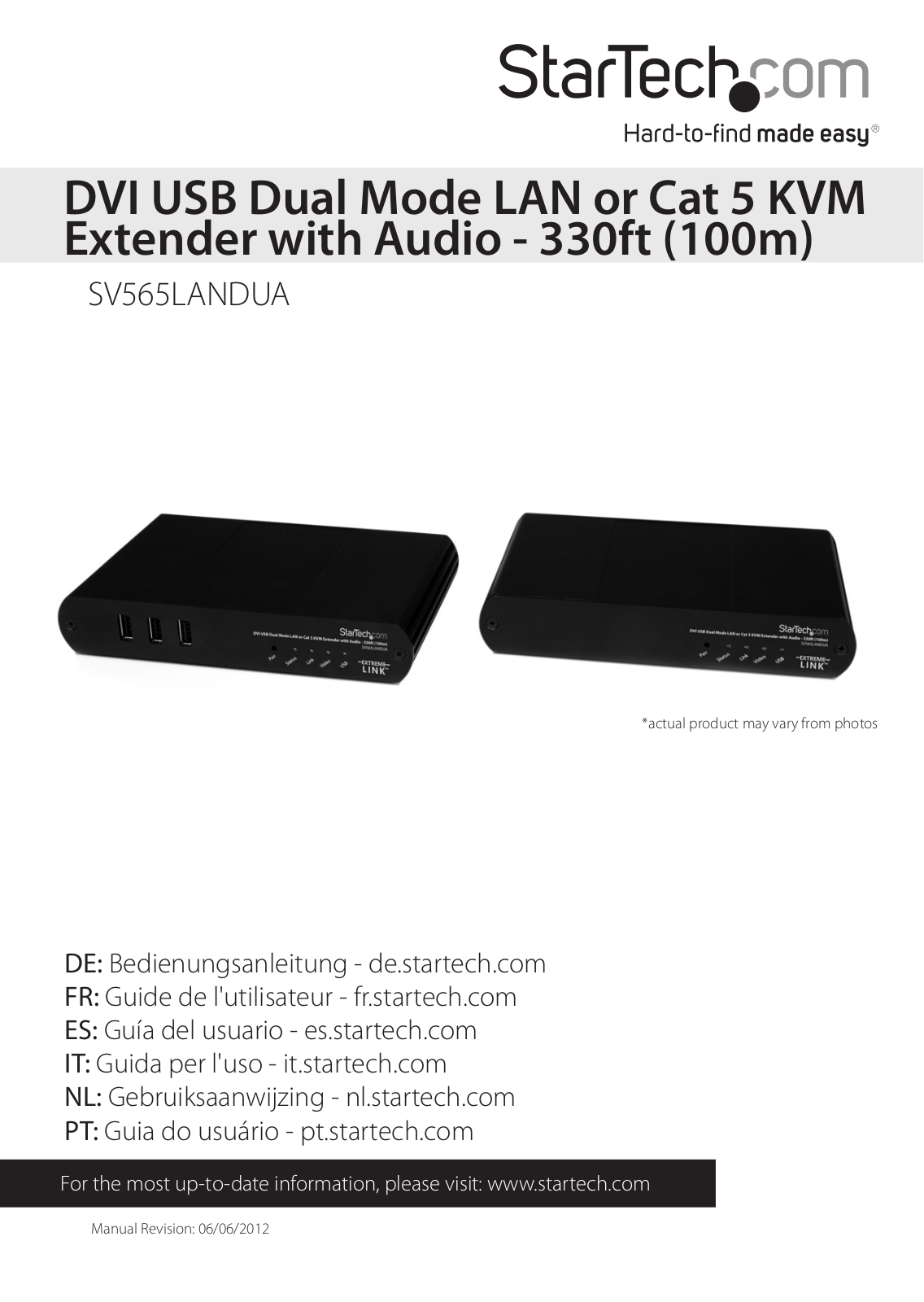 StarTech.com SV565LANDUA User Manual