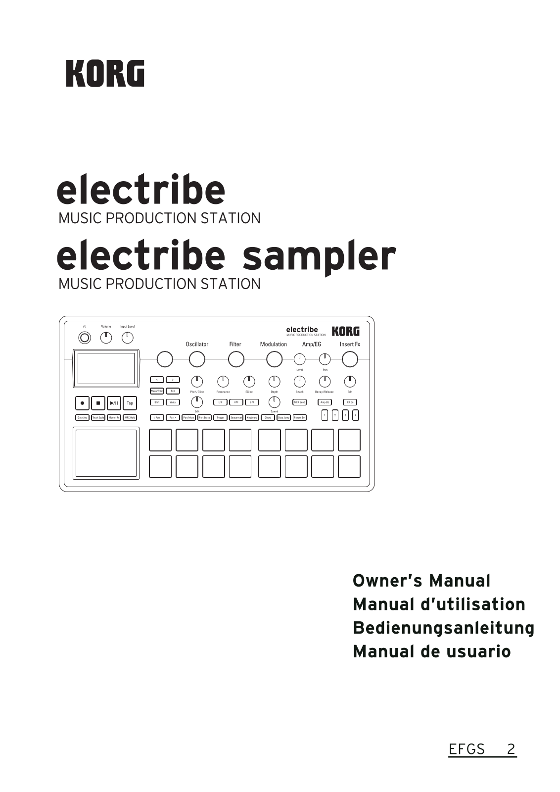 Korg Electribe 2 User Manual