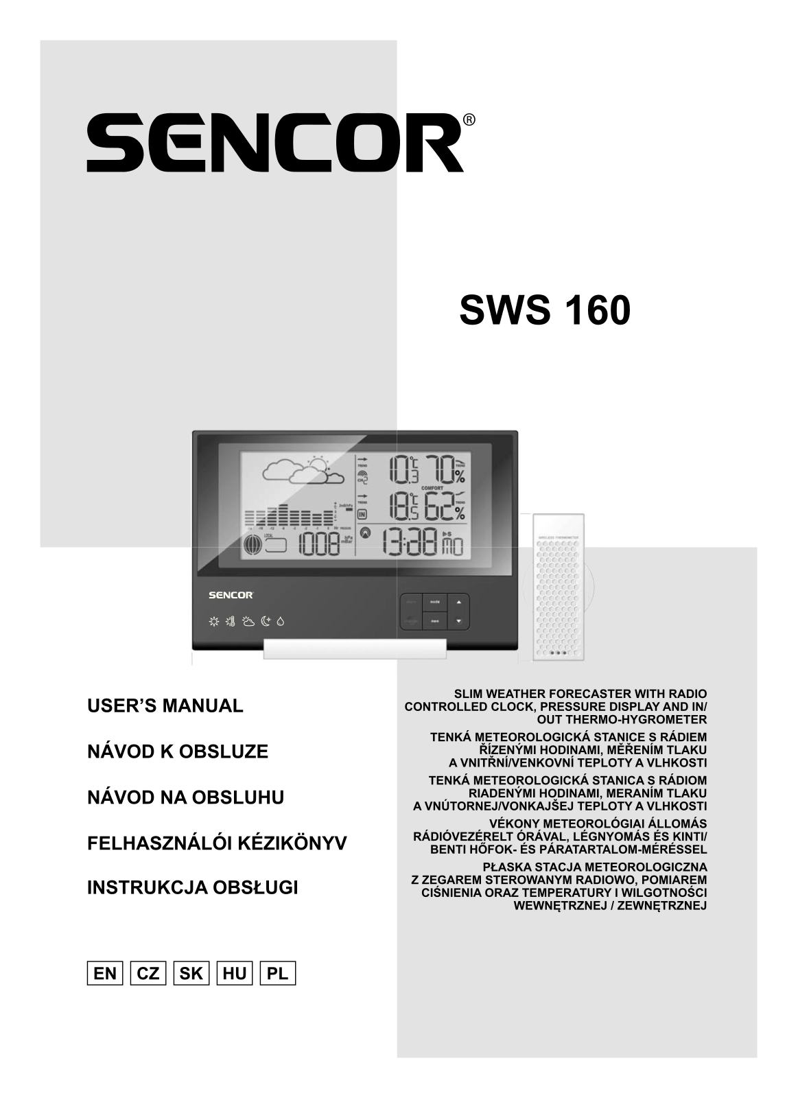 Sencor SWS 160 User Manual