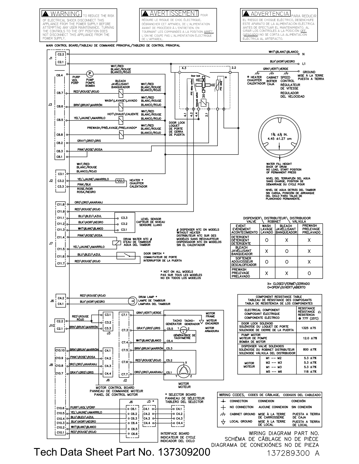 Frigidaire FRWADRGW5 Wiring Diagram