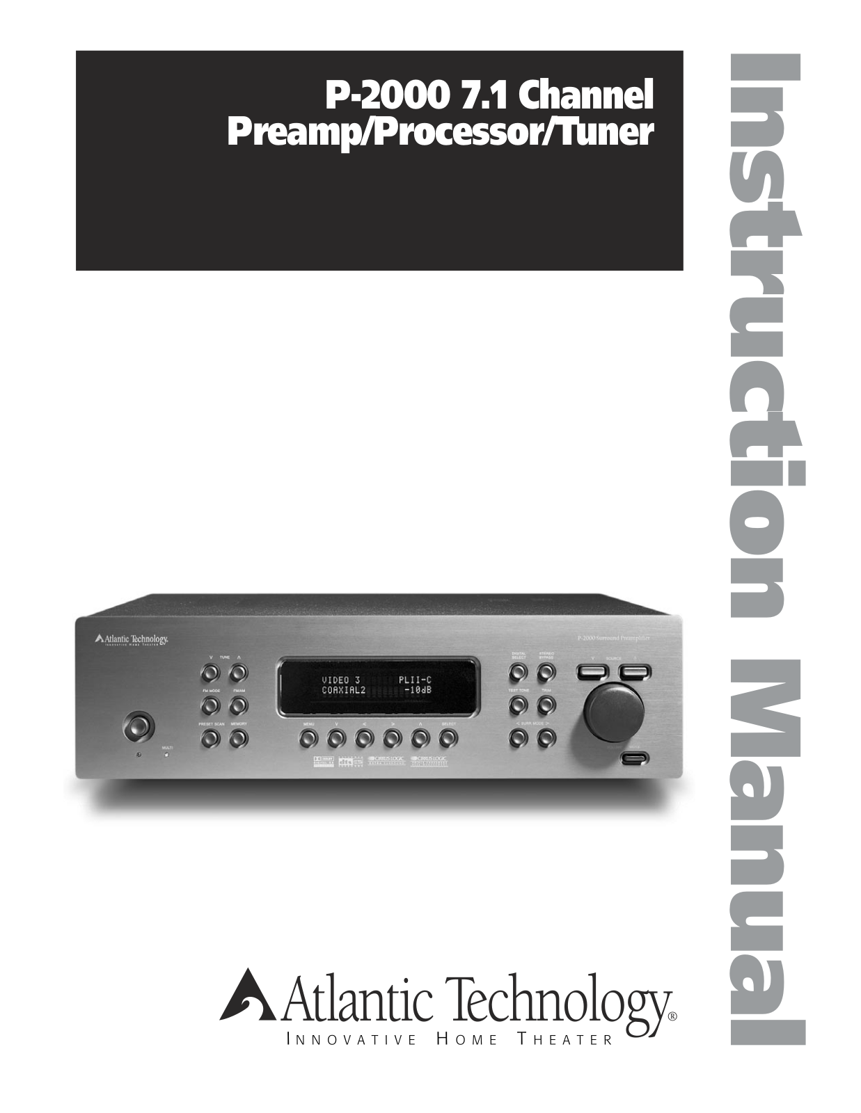 Atlantic Technology P-2000 Owners manual