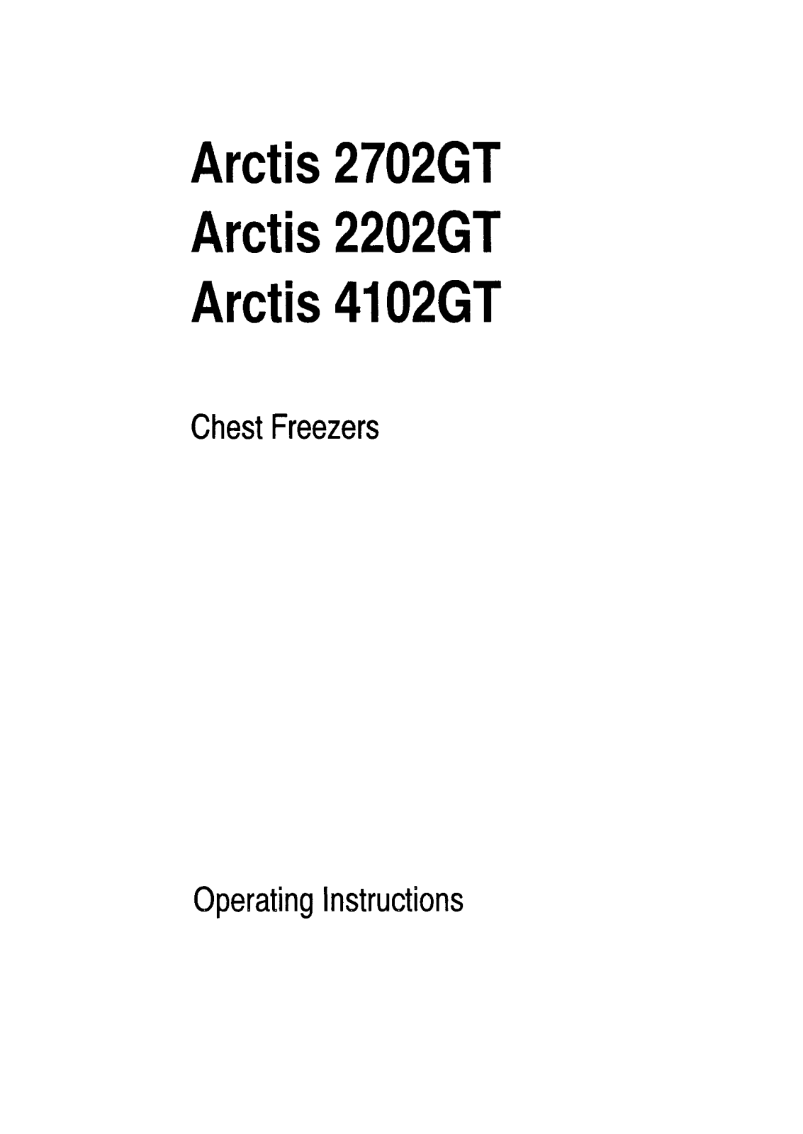 AEG Arctis 4132-4GT, Arctis 4102GT, Arctis 2702GT, Arctis 2700GT, Arctis 2202GT User Manual