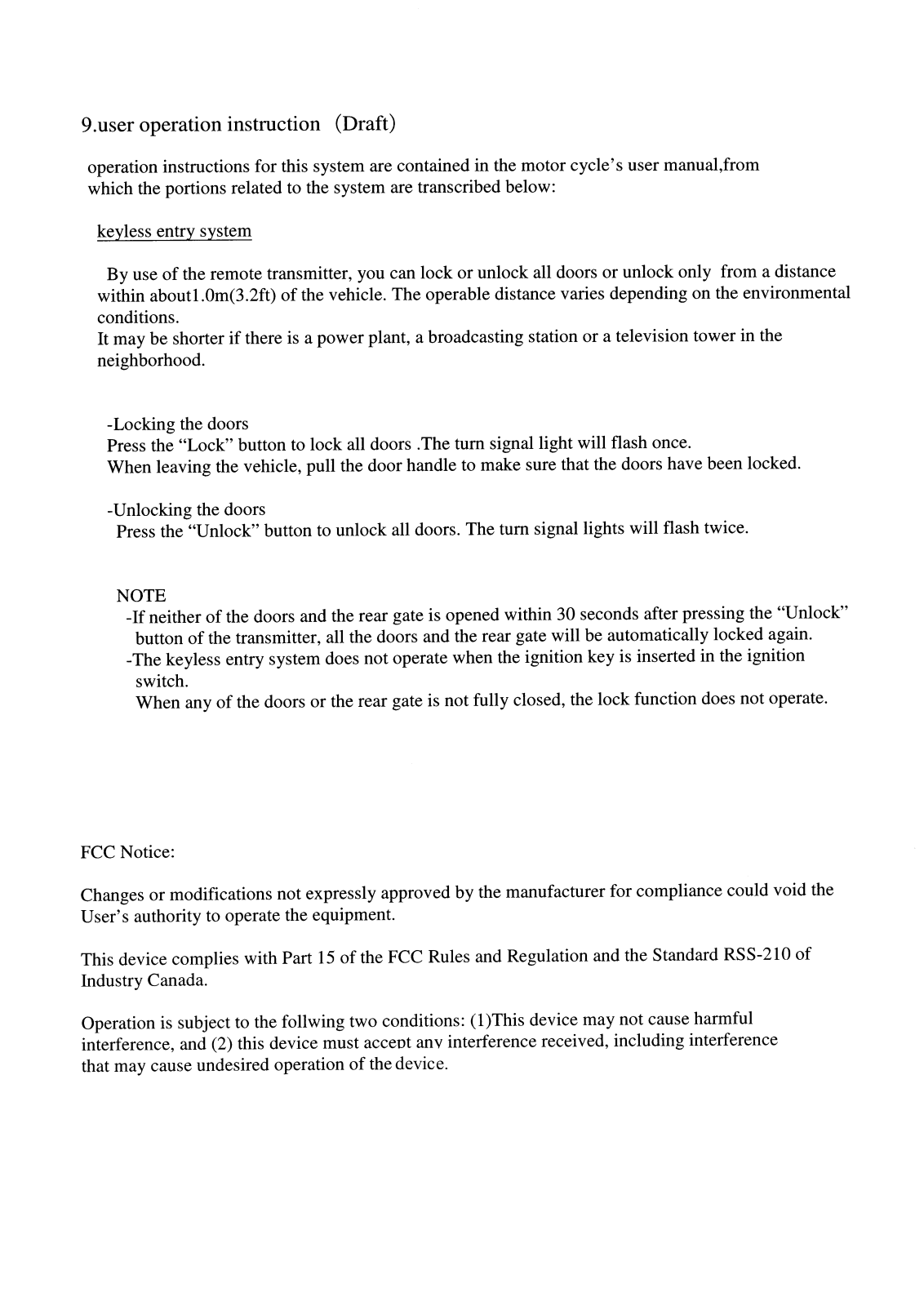 Marelli TS004 Users Manual