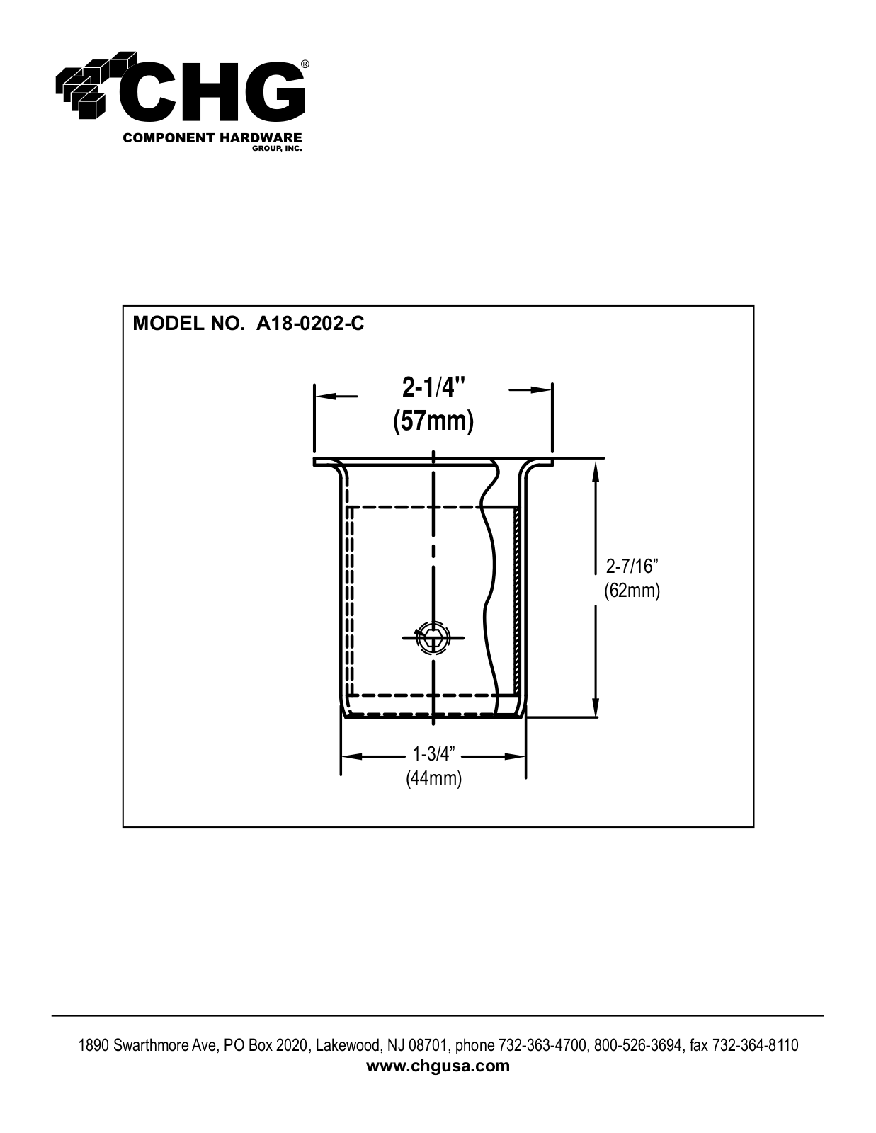 Component Hardware A18-0202-C User Manual