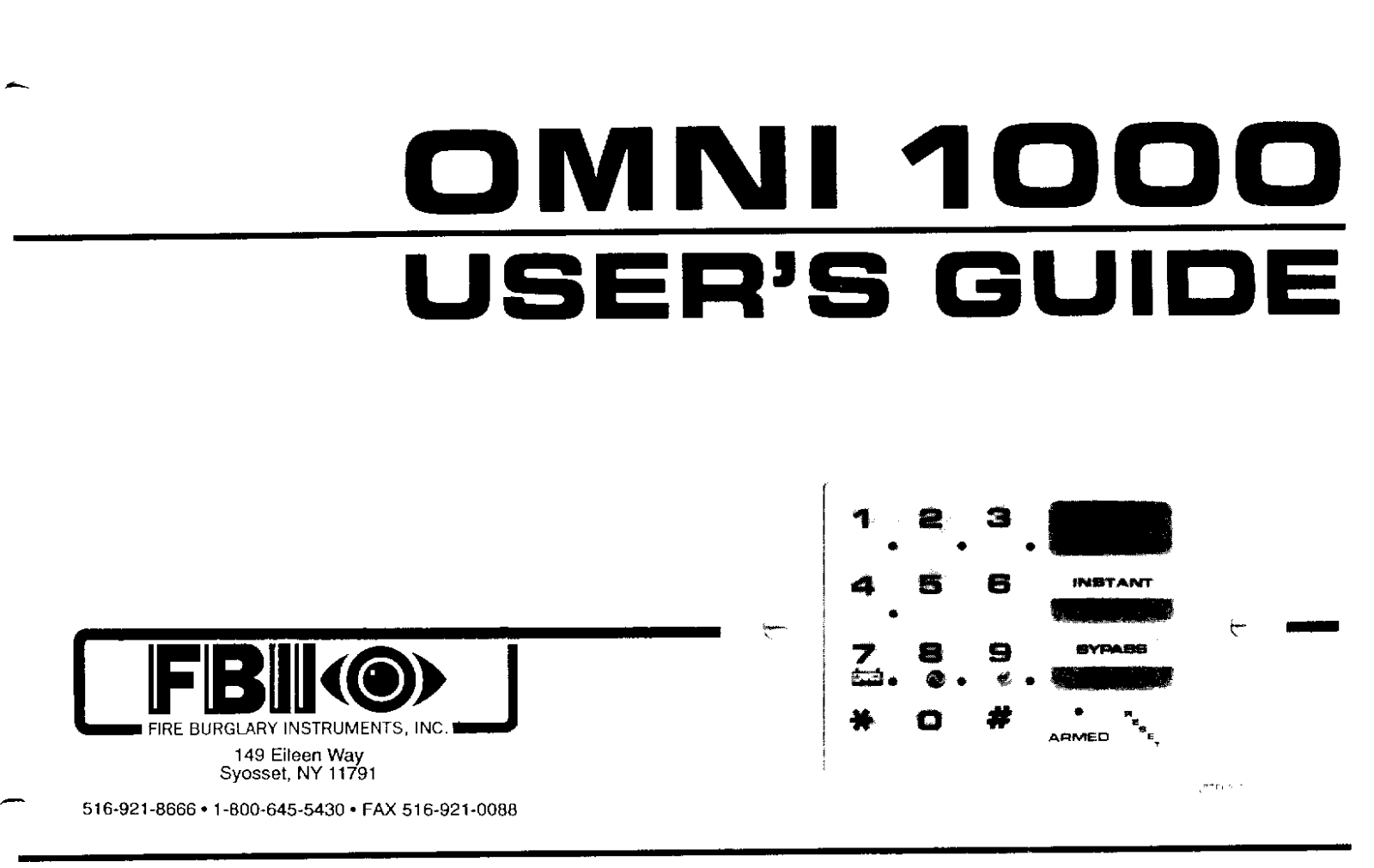 Fbii OMNI 1000 User Manual