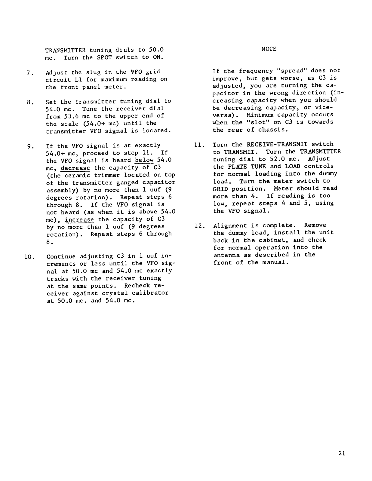 GONSET G-50 User Manual (PAGE 21)