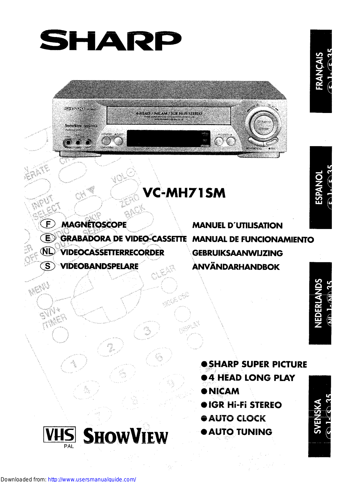 SHARP VC-MH71SM User Manual