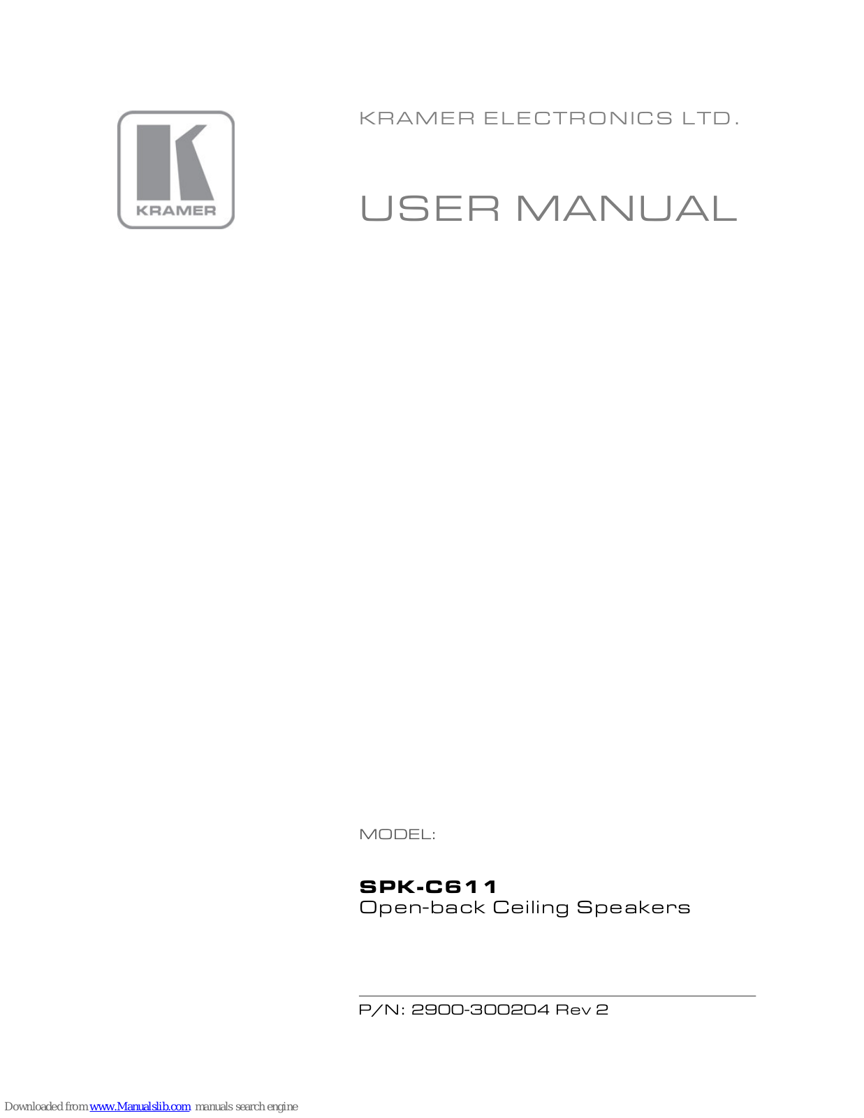 Kramer SPK-C611 User Manual