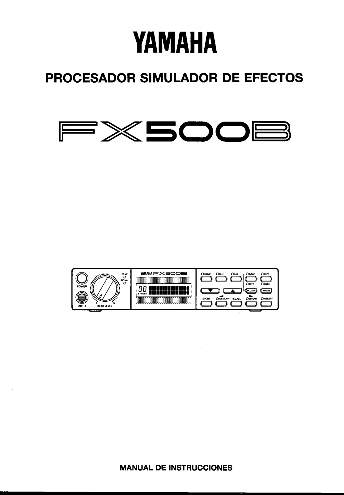 Yamaha FX500B User Manual