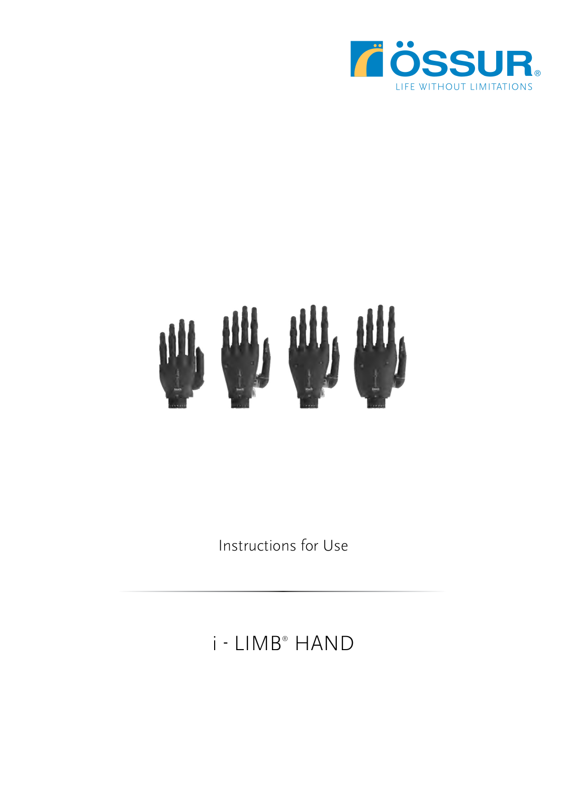 Össur i-Limb Quantum, i-LIMB, i-Limb Ultra, i-Limb Access Instruction Manual