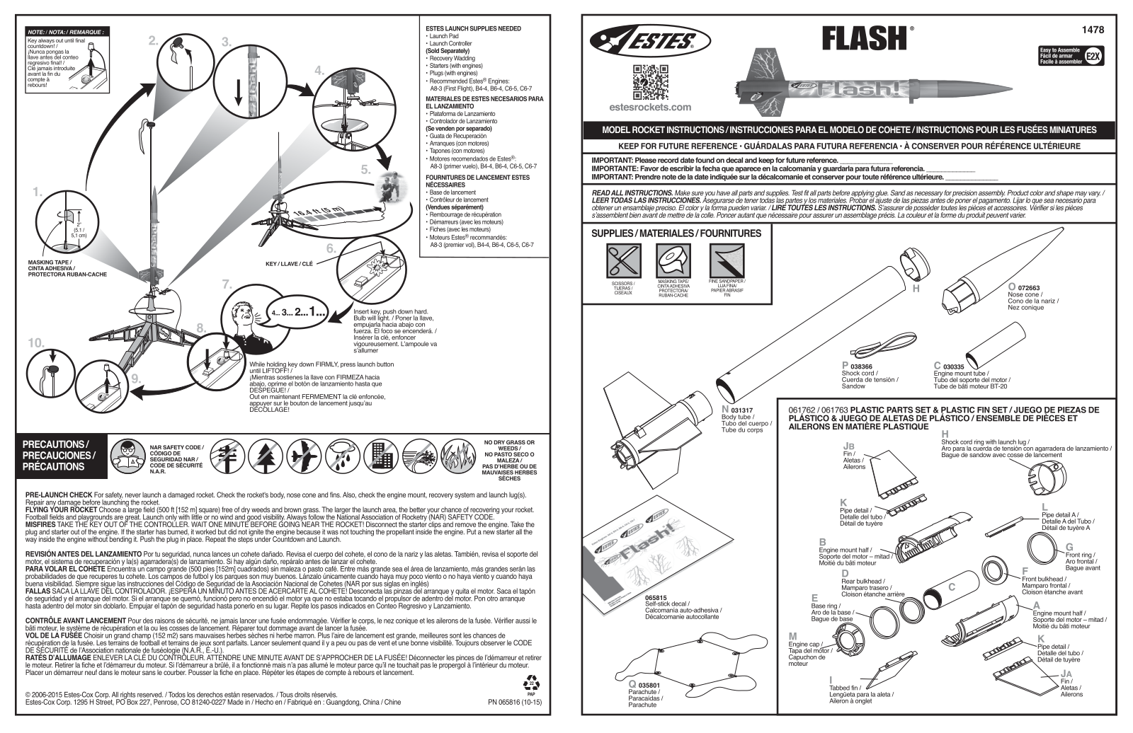 Estes Flash, 1478 User guide - ManualMachine.com
