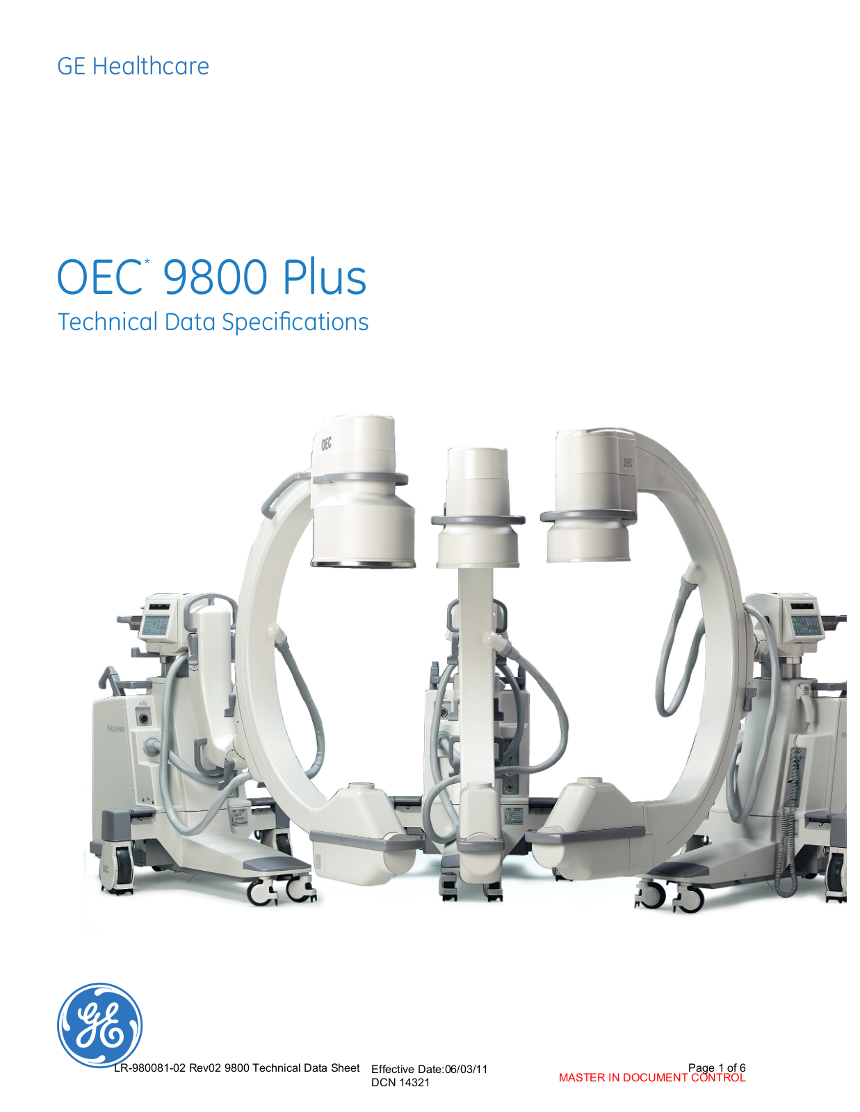 GE OEC 9800 Plus Technical Manual