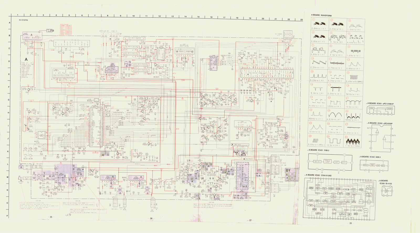 Sony KV-2137RS Schematic