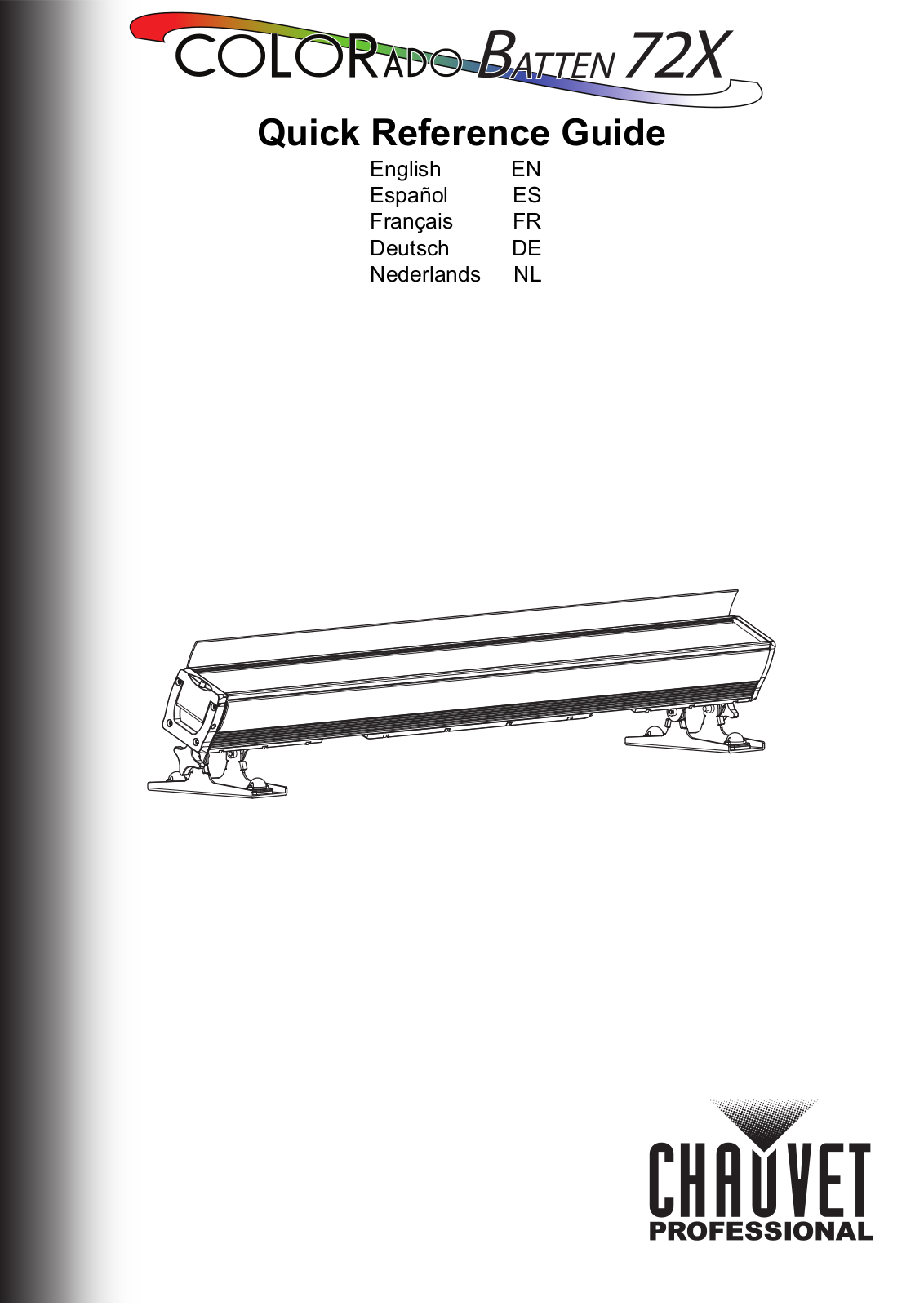 Chauvet Pro COLORADOBATTEN72X Quick Start Guide